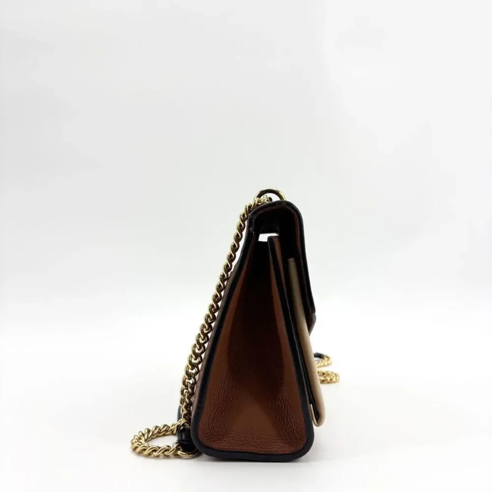 Louis Vuitton My Lock Me Chain Shoulder Bag Brown Beige